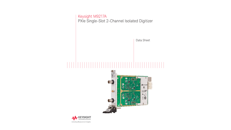 M9217A PXIe Single-Slot 2-Channel Isolated Digitizer